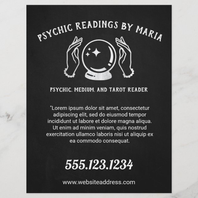 Psychic Medium Tarot Card Reader (Front)