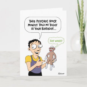 Psychic Monkey Birthday Card