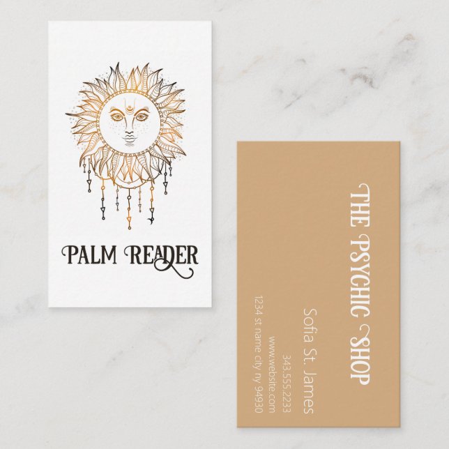   Psychic Palm Reading  Tarot Card Reader (Front/Back)