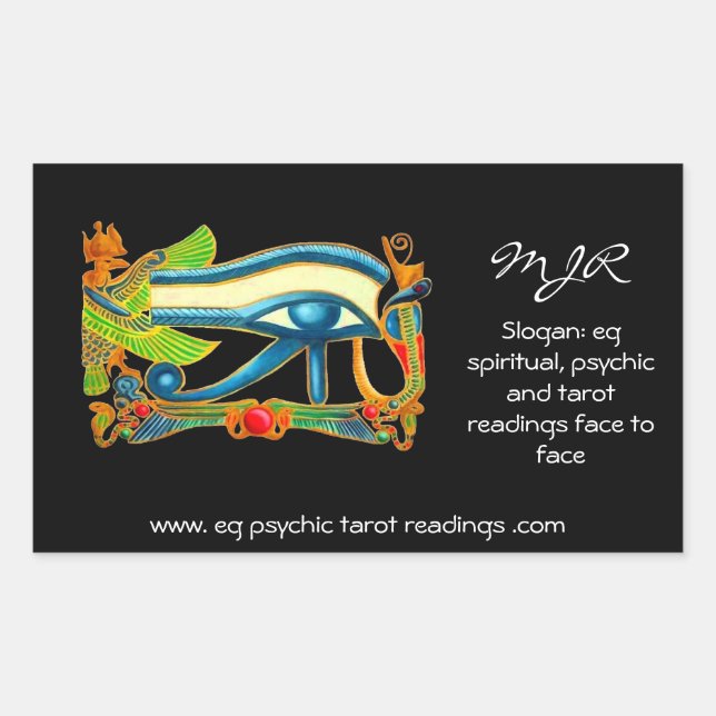 Psychic Reader with Mystic Eye of Horus logo Sticker (Front)