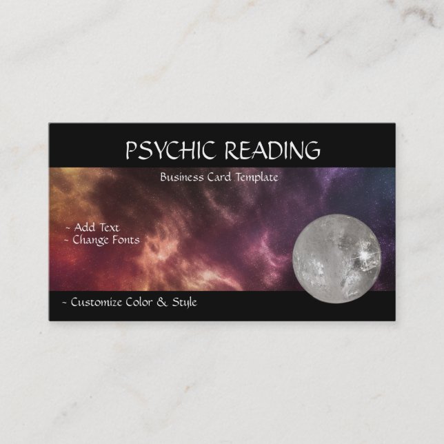 Psychic Readings Crystal Ball Business Card (Front)