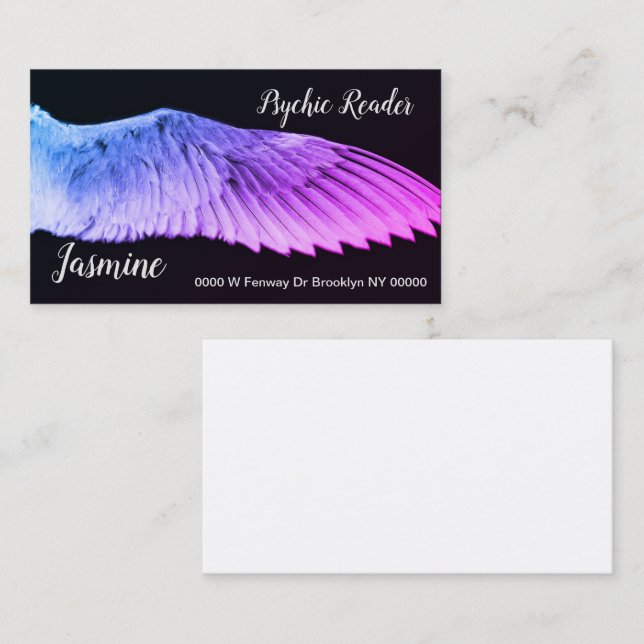 Psychic Readings Spiritual Angel Business Cards (Front/Back)