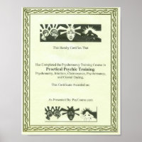 Psychic Training Certificate