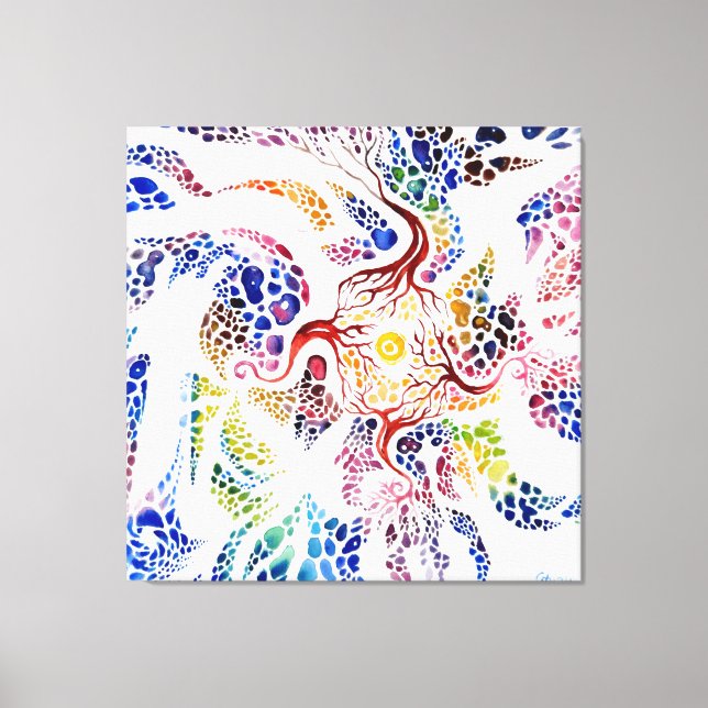 Psychic vs spirit canvas print (Front)