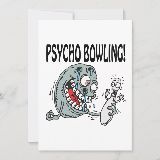 Psycho Bowling Invitation (Front)