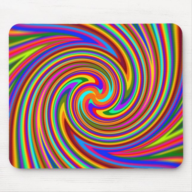Psycho Colour Swirl Mousepad (Front)
