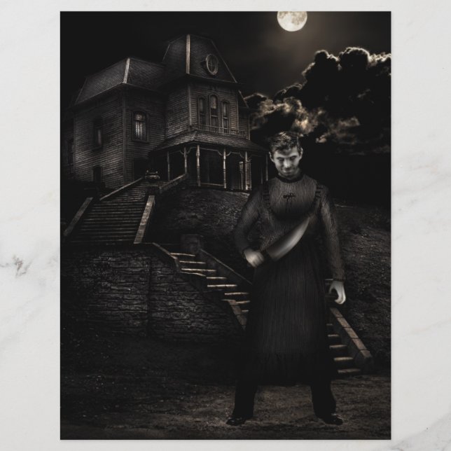 Psycho Customizable Halloween Flyers (Front)