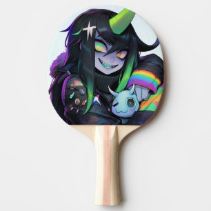 Psycho Cute Monster Anime Girl Ping Pong Paddle