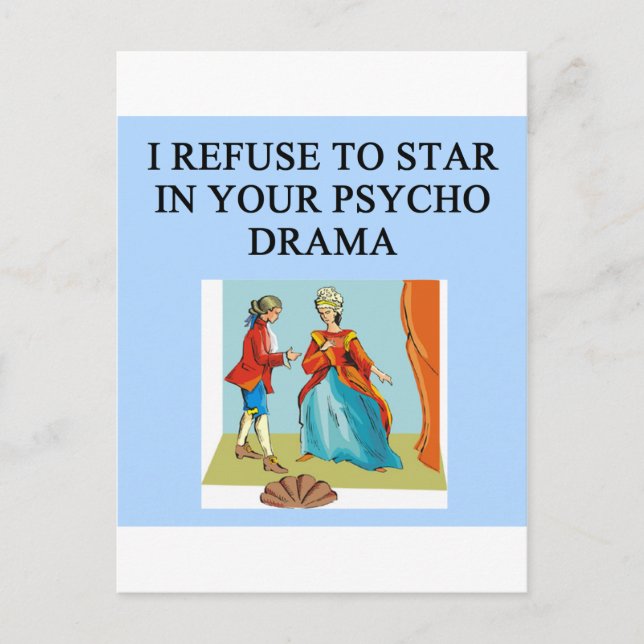psycho drama queen postcard (Front)