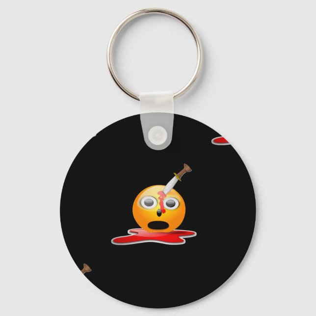 psycho emoji keychain (Front)