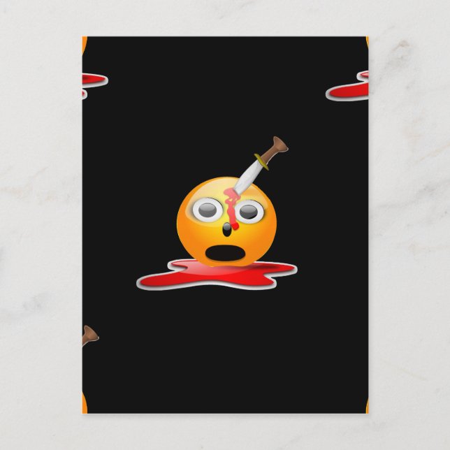 psycho emoji postcard (Front)