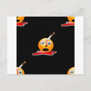 psycho emoji postcard