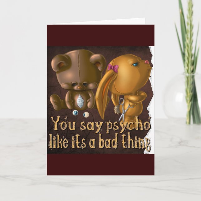 psycho greeting card (Front)