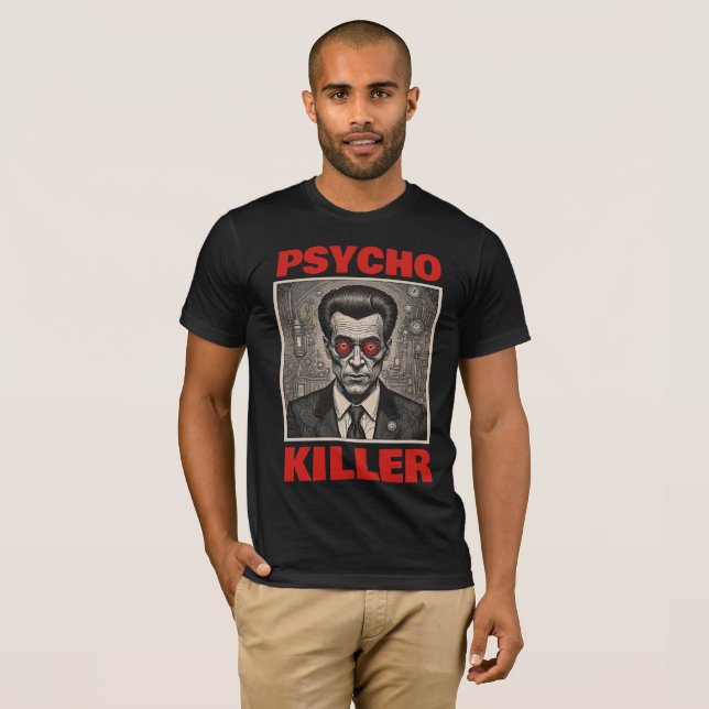 Psycho Killer Retro Art T-Shirt (Front Full)