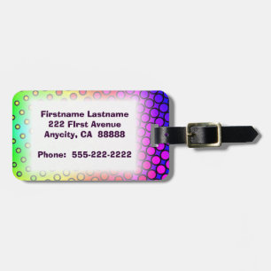 Psycho Rainbow Luggage Tag
