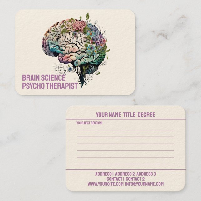 Psycho-Thérapiste, Coaching - Carte de visite (Devant / Derrière)