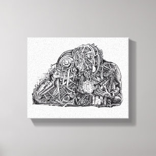 Psycho Warrior, by Brian Benson Canvas Print