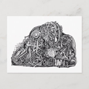 Psycho Warrior, by Brian Benson, postcard