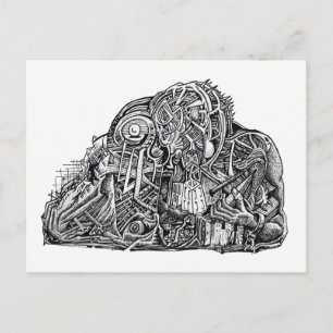 Psycho Warrior, par Brian Benson, carte postale
