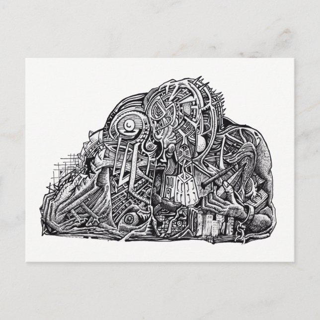 Psycho Warrior, par Brian Benson, carte postale (Devant)