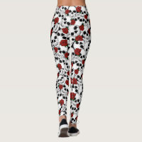Psychobilly Skulls and Red Roses Patterned