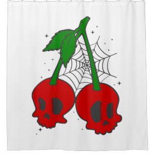 psychobilly spiderweb rockabilly cherry skull web