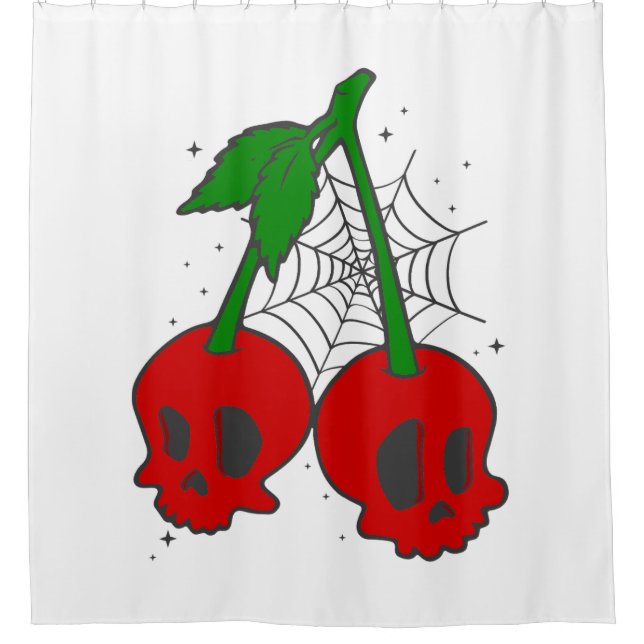 psychobilly spiderweb rockabilly cherry skull web (Front)