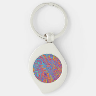 psychodelic textures keychain