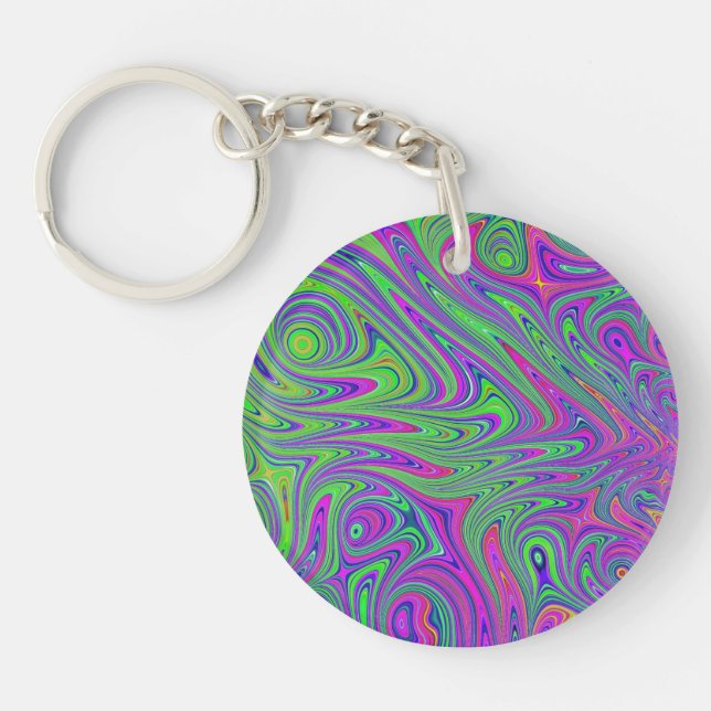 psychodelic textures keychain (Front)