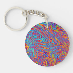 psychodelic textures keychain