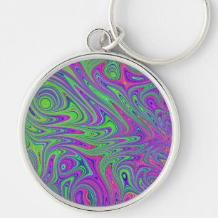 psychodelic textures keychain