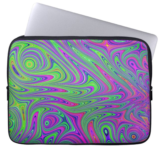 psychodelic textures laptop sleeve (Front)