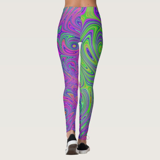 psychodelic textures leggings (Back)