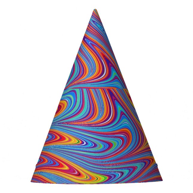psychodelic textures party hat (Front)