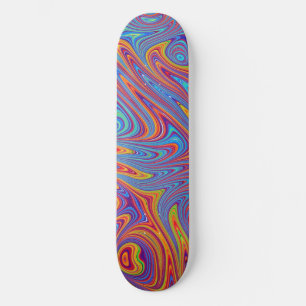 psychodelic textures skateboard