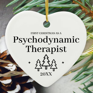 Psychodynamic Therapist New Job Christmas Ceramic Ornament