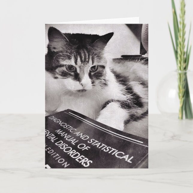 Psycholocat Blank Note Card (Front)