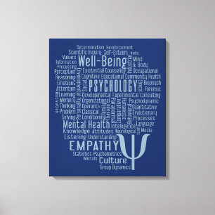 PSYCHOLOGIE Word Cloud impression de toile couleur