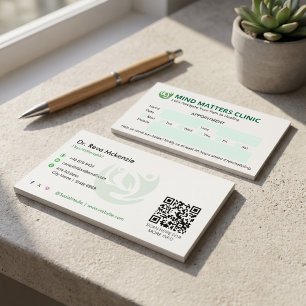 Psychologist Clinic Business   Modern Appointment Card