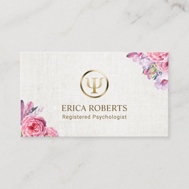 Psychologist Counsellor Elegant Floral Appointment (Front)