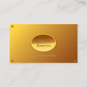 Psychologist Counsellor Faux Gold Business Card