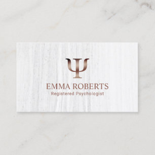 Psychologist Counsellor Rose Gold Appointment Card