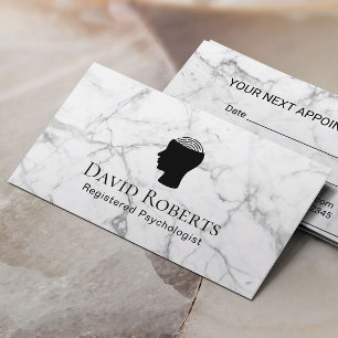 Psychologist Counselor Marble Appointment Card