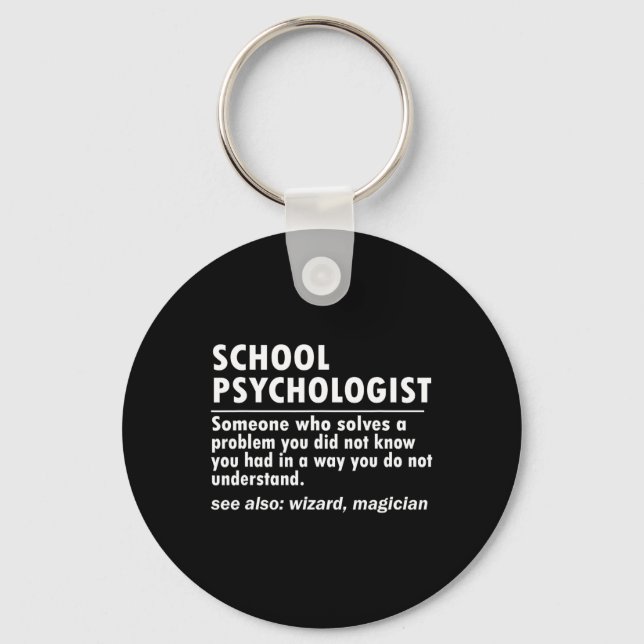 Psychologist Definition Back To School Fun  Keychain (Front)