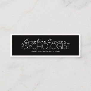 Psychologist Doctor Black & White Bordered Card