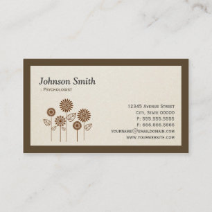 Psychologist - Elegant Tree Symbol Business Card