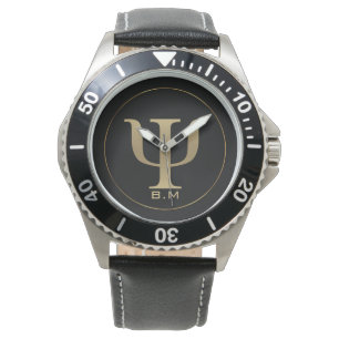 Psychologist Gold Psi Symbol Watch