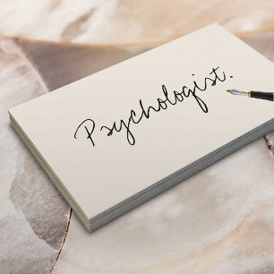 Psychologist Handwritten Minimalist Business Card