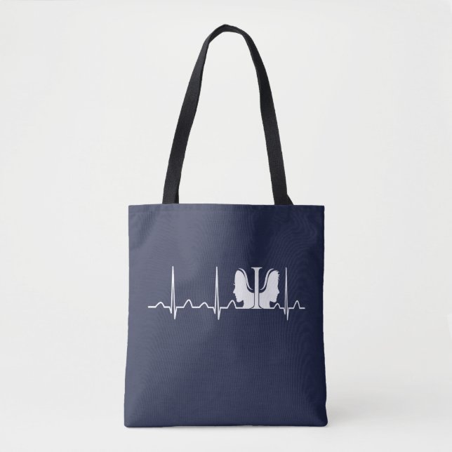 Psychologist Heartbeat Tote Bag (Front)