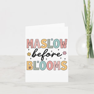 Psychologist Maslow Before Bloom Sped Teacher Clro Card